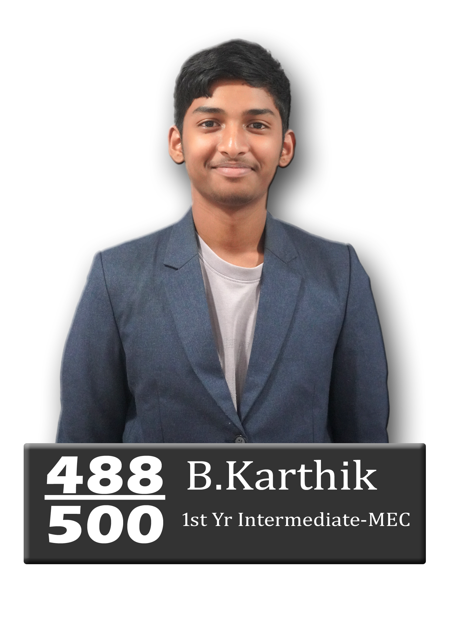 B.Karthik - 488/500 MEC Topper