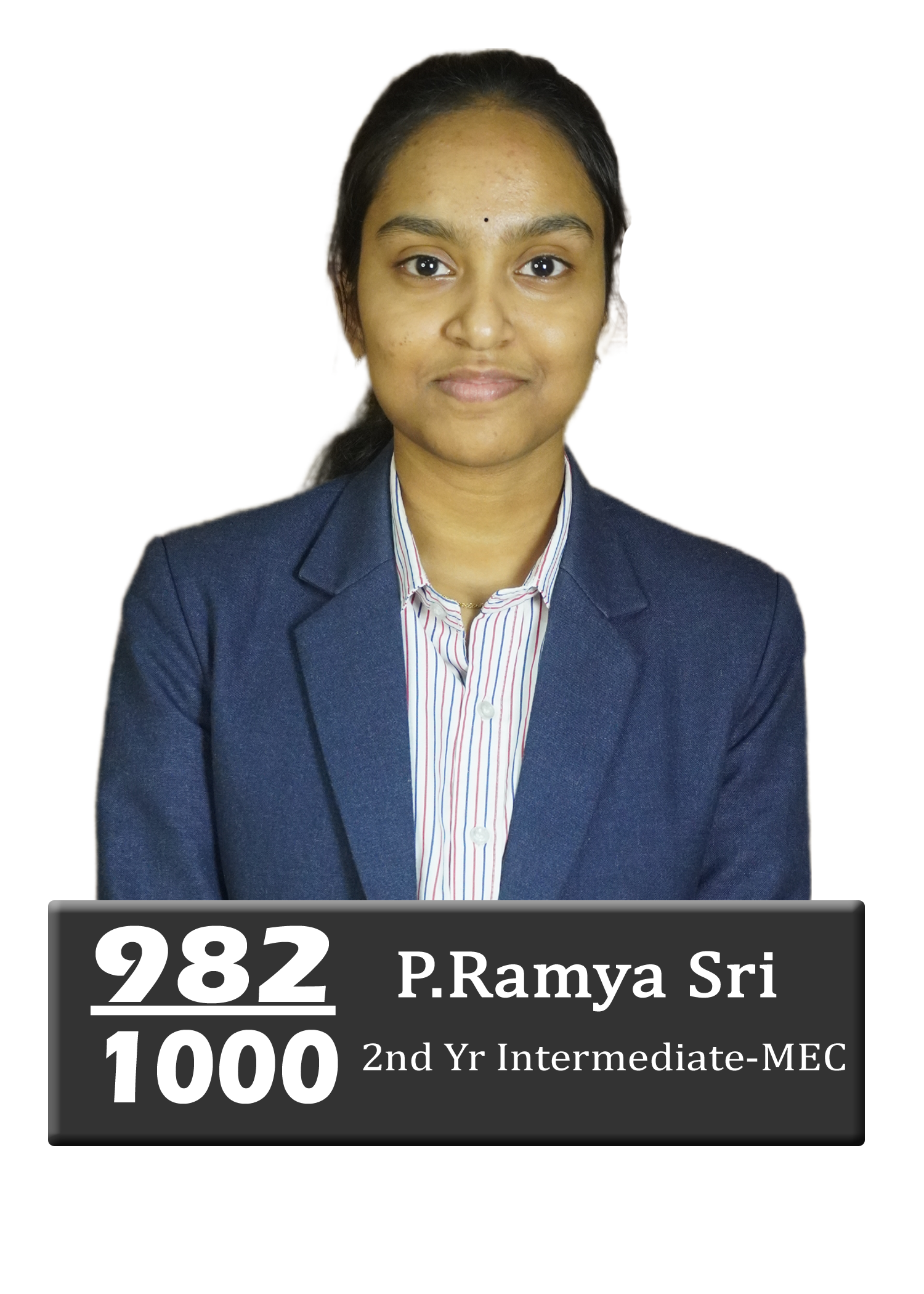 P.Ramya Sri - 982/1000 MEC Topper
